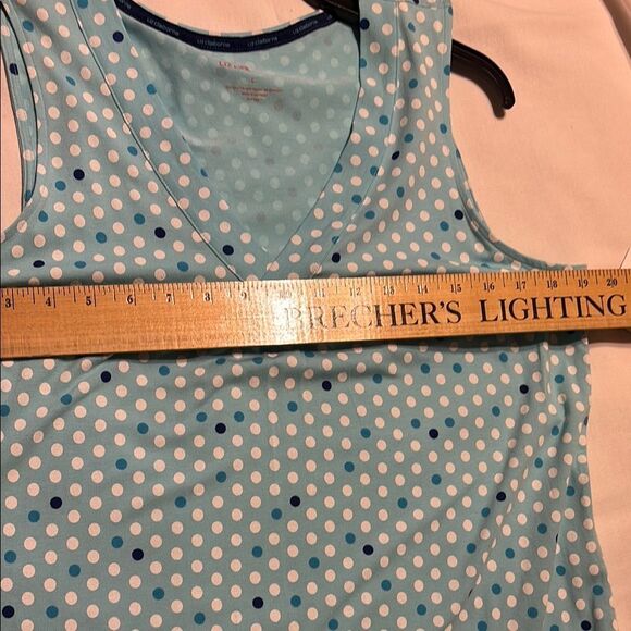 Liz Claiborne Blue Polka Dot Midi Dress - Picture 7 of 8